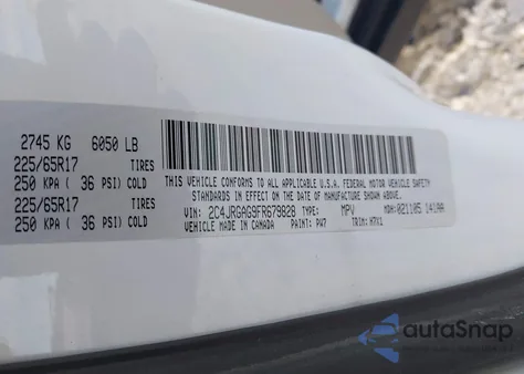 2015 Ram Cargo Tradesman from USA, damaged, VIN 2C4JRGAG9FR679828